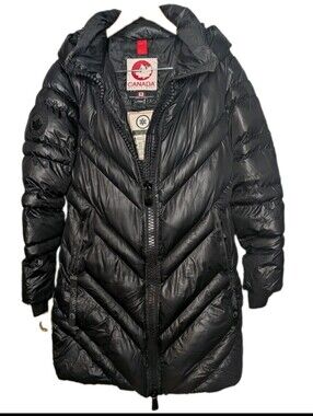 Canada Weather Gear jacket parka coat Hooded Puffer Black women size medium